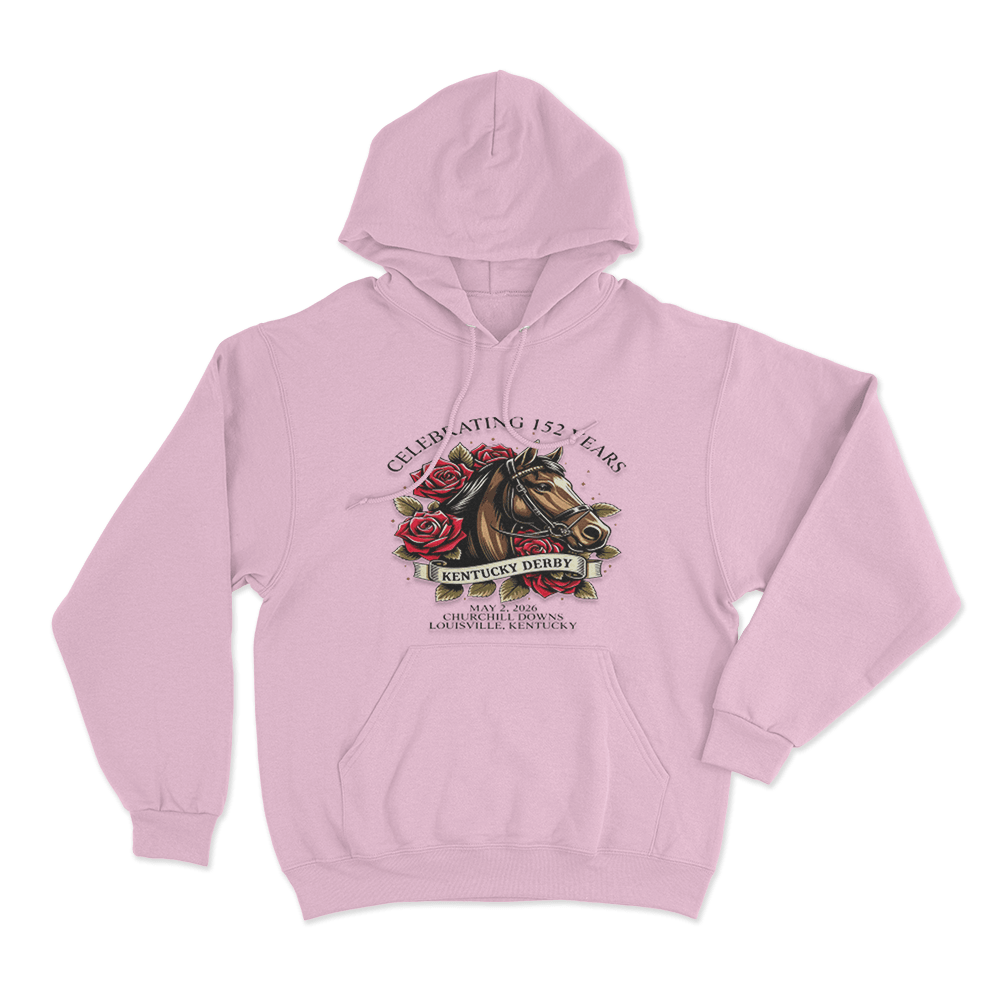Celebrating 152 Years Kentucky Derby Unisex Hoodie Pink Celebrating 152 Years Kentucky Derby Unisex Hoodie Pink