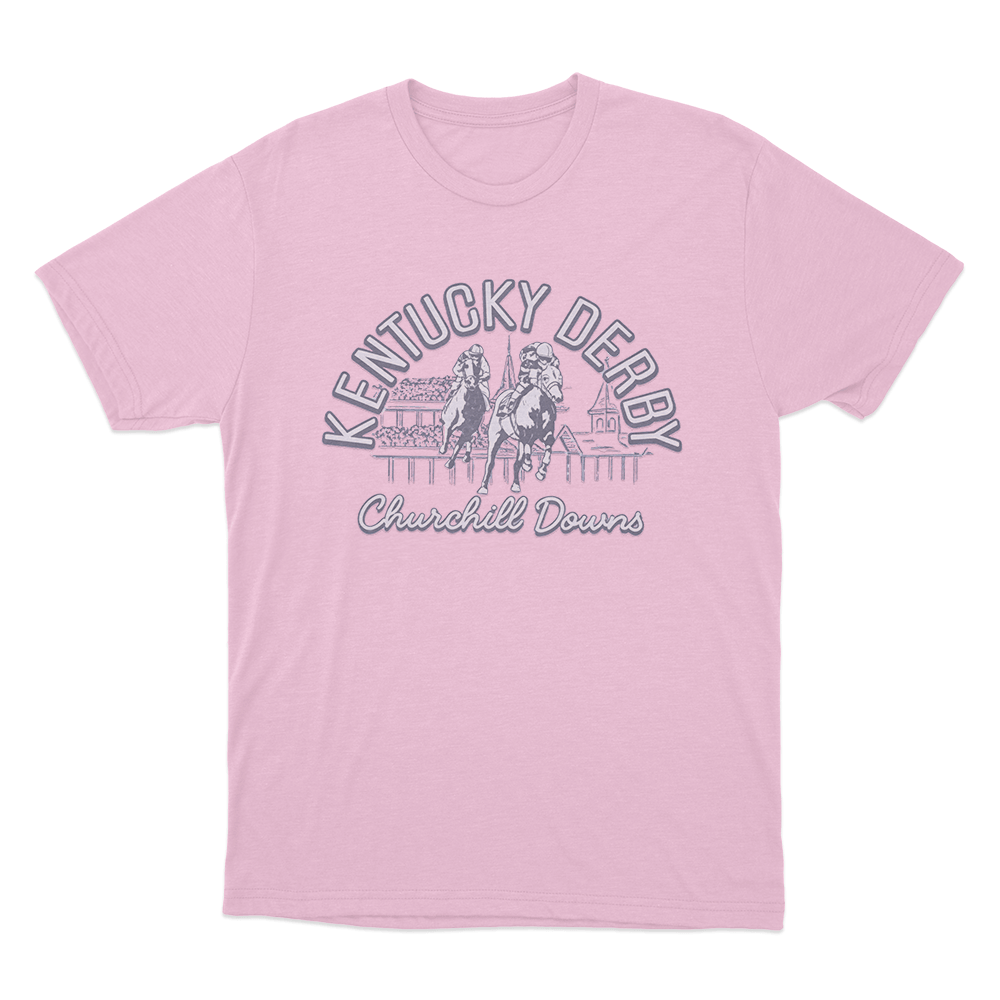 Kentucky Derby Churchill Downs Scene Unisex T Shirt Pink Kentucky Derby Churchill Downs Scene Unisex T Shirt Pink