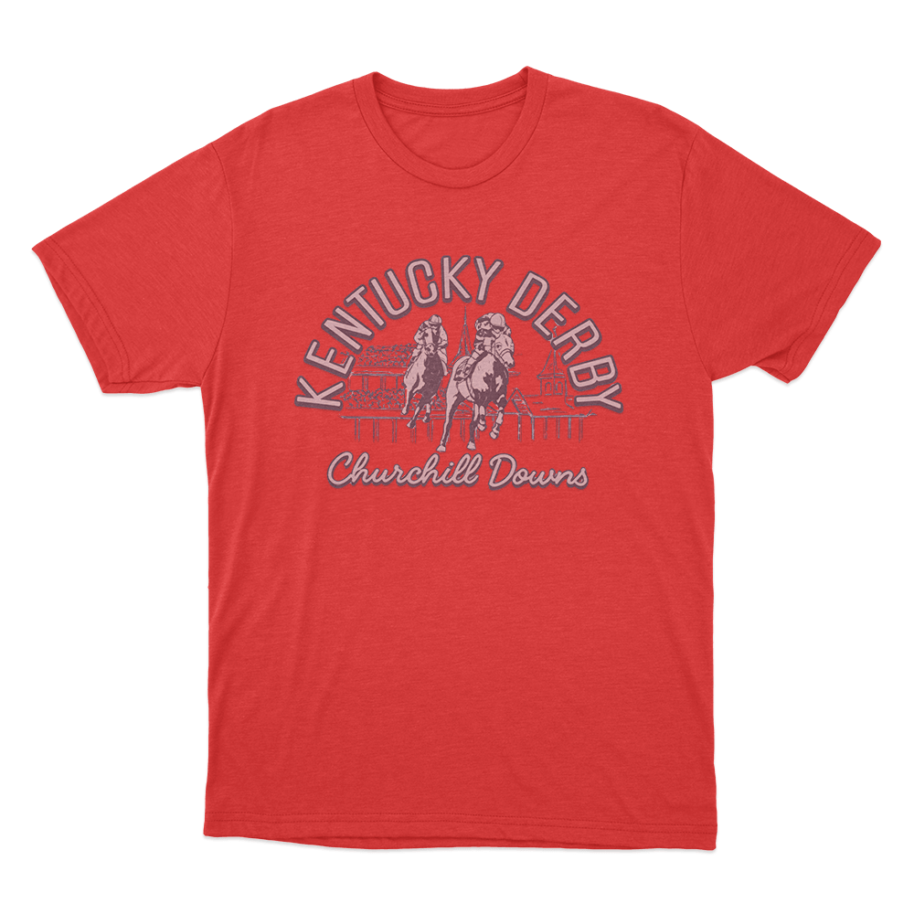 Kentucky Derby Churchill Downs Scene Unisex T Shirt Red Kentucky Derby Churchill Downs Scene Unisex T Shirt Red