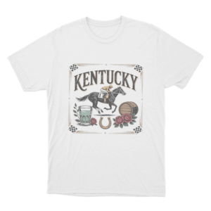 Kentucky Horse Racing Jockey Unisex T Shirt White